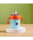 MOOANE Baby Stainless Steel Straw Cup - Sippy Cup with 2 Silicone Straws (Blue) - Buy Online on GoSupps.com