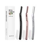 Groomixx Premium Quality Eyebrow Razor Metal Handle Biodegradable Replaceable Razors Face Shaving for Women Pink - Buy Online on GoSupps.com