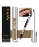 Waterproof eyebrows gel for long-lasting semi-permanent liquid tinted eyebrow gel make-up with brush set weld-resistant natural (brunette) - Buy Online on GoSupps.com