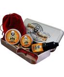 Beard Grooming Kit for Men in Metal Tin - 6 Piece Set with Sweet Orange Scent - Beard Wax, Balm, Oil, Comb - Gift Bag Included - Buy Online on GoSupps.com