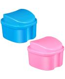 Minkissy 2-Pack Tooth Box & Bathing Cup for Prostheses | Travel Case with Lid for Braces & Mouth Protection | Durable ABS Design - Buy Online on GoSupps.com
