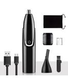 GOMINYUF Nose and Ear Hair Trimmer - Professional Wet/Dry Eyebrow & Facial Hair Clipper for Men & Women Hypoallergenic Dual Edge Blade 9000 RPM Quick Shave - Easy to Clean Black - Buy Online on GoSupps.com