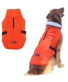 EMUST Waterproof Winter Dog Coat with Warm Fleece Lining | Orange | X-Large (S-3XL) - Buy Online on GoSupps.com