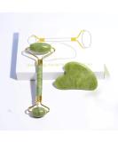 GLOW LUX Jade Roller & Gua Sha Set - Boost Radiance Reduce Puffiness & Enhance Skincare Routine - International Shipping Available - Buy Online on GoSupps.com