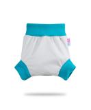 Petit Lulu Size M Diaper Wrap | Washable & Reusable Cloth Nappy | Made in Europe | Grey Turquoise - Buy Online on GoSupps.com