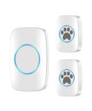 Wireless Dog Doorbell - Waterproof Touch Litter Bell with 300m Range 60 Ringtones & 5 Volume Levels - Intelligent LED Flash - 2 Transmitters + 1 Receiver - Buy Online on GoSupps.com