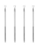 4-Piece Stainless Steel Nail Cuticle Pusher Set - Triangle Cuticle Peeler and Scraper for Gel Nail Polish & Nail Art - Perfect for Fingernail & Toenail Care - Buy Online on GoSupps.com