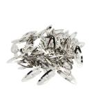 Chiwanji 50 Pieces Oval Bendy Snap Hair Clips Silver 5cm Hairpins for DIY Hairstyles | International Shipping - Buy Online on GoSupps.com
