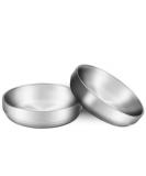 2x Stainless Steel Bowl Cat Bowl 304 Material Cat Dish Safe to Contact with Food Drop-proof and Easy to Clean - Buy Online on GoSupps.com