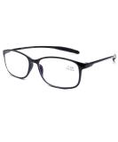 DOOViC Blue Light Filter Computer Reading Glasses for Unisex TR259-C (9 Colors) Glossy Black 2.5 x - Buy Online on GoSupps.com