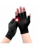 Hotcakes Copper-Infused Arthritis Support Gloves for Men and Women - Fingerless Comfortable Compression Gloves for Carpal Tunnel and Arthritis Pain Relief - Ergonomic Copper Fingerless Gloves M Fingerless - Buy Online on GoSupps.com