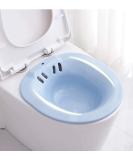 Sitz Bath Toilet Seat for Postpartum & Hemorrhoid Care - Soothes and Cleanses Vagina/Anal Inflammation - Fits Elongated, Oval, Oblong Toilets (Blue) - Buy Online on GoSupps.com