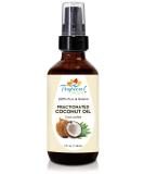 Fractionated Coconut Oil 4 oz - 100% Pure Organic Cold Pressed Unscented Liquid for Skin Hair & Massage - Ideal Carrier Oil for Aromatherapy - Buy Online on GoSupps.com