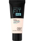 Maybelline Fit Me Matte & Poreless Foundation 097 Natural Porcelain 30ml - Pack of 1 - Buy Online on GoSupps.com
