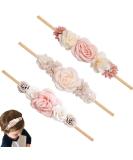 3-Piece Baby Headband Set | Floral Nylon Hair Bands for Girls | Perfect for Baptism & Everyday Wear - Buy Online on GoSupps.com
