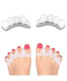 Toe Spreader Hallux Valgus Silicone - 4 Pack Toe Separator for All Toes - Soft Foot Correction Bandage for Men & Women - Buy Online on GoSupps.com