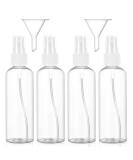 Hanyousheng Spray Bottle Plastic Refillable Spray Bottle 4 PCS 100ml/3.38oz Atomiser Spray Bottle Transparent Fine Mist Spray Bottle Spray Bottle Set for Cleaning Perfume with 2 Pieces Funnel 4*100ml - Buy Online on GoSupps.com