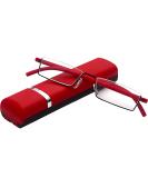 Kokobin reading glasses with ultra -light TR90 frame reading aid Half -globe made of metal frame with half -frame visual help with glasses case for women and men (red +2.0 red +2 dioptria (1 Pack) - Buy Online on GoSupps.com