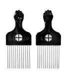 2 Pack Metal Hair Pick for Afro Hair, Hair Pick Afro Comb for Curly Hair, Afro Picks for Women/Men Hair Styling Hairdressing Tool (Black) 2 Pack Metal Hair Comb - Buy Online on GoSupps.com