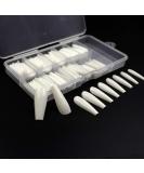 Coffin Nail Tips - 100pcs Long Ballerina False Nails | Acrylic Artificial Nails for Nail Art | Complete Cover with Box - Buy Online on GoSupps.com