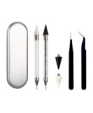 Rhinestone Picker Tool Set 2-Piece Wax Tip Applicators for Easy Gem Placement | Black & White Rhinestone Wax Pencil - Buy Online on GoSupps.com