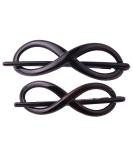 6Pcs Black No-slip Simple Elegant No Metal Hair Clips Twist Hairpin Barrette Ponytail Holder Hair Braid Styling Tool for Women Lady Girls (3 Large + 3 Small) - Buy Online on GoSupps.com