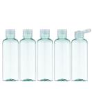 TOUREAL 100ML Travel Bottles Set - 5 Empty Cosmetic Bottles with Flip Cap & Funnel - Light Green Donor Plastic Bottle Set for Easy Filling - Buy Online on GoSupps.com