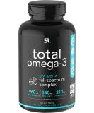Sports Research Total Omega-3: 120 Softgels for Optimal Health - Buy Online on GoSupps.com