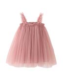 PythJooh Baby Girl Sleeveless Butterfly Wings Tulle Dress | 12-18 Months | Dusty Pink - Buy Online on GoSupps.com