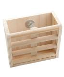 ANCLLO Rabbit Hay Feeder Rack Wooden Wall-mountable Hay Manger for Small Pets Bunny Chinchilla Guinea Pigs - Buy Online on GoSupps.com