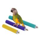 Pivby Wood Bird Cage Perch Stand Toy Platform for Amazon Parrot - Pack of 3 - Colorful Paw Grinding Stick Included - Buy Online on GoSupps.com