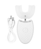 Electric Sonic U-Shaped Toothbrush for Teeth Whitening | 360 Smart Cleaning with Silicone Brush Head | Oral Care Tool in White - Buy Online on GoSupps.com