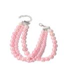 RayMinsino Fancy 3 Rows Pearl Pink Diamond Pet Cat Dog Necklace Collar Jewelry Pet Cat Dog Girl Costume Accessories(7.8-12.6in) - Buy Online on GoSupps.com