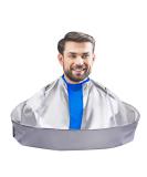 Haircut Capes for Adults & Kids - Foldable Salon Apron Umbrella Cape in Silver & Blue - Buy Online on GoSupps.com