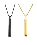 Stress-Reducing Breathing Necklace Set - Anxiety Relief Jewelry for Women | Gold & Black - Buy Online on GoSupps.com