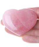 Xianvxi 45mm gifts for mom rose quartz crystal heart big healing crystals pink heart love crystal stone valentine's day gifts natural reiki gemstone palm ensure stones to relieve pink rose quartz - Buy Online on GoSupps.com