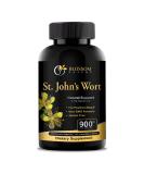 St Johns Wort 900mg Mood Support Supplement - 120 Vegetable Capsules (2 Month Supply) | Vegan Non-GMO, 450mg Hypericum Perforatum with 0.3% Hypericin - Buy Online on GoSupps.com