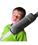 Cybernova Children's Seat Belt Pillow | Gray Upholstered Car Seat Pads for Baby Head Support During Travel - Buy Online on GoSupps.com