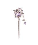 Shop Lurrose Rhinestone Hair Sticks | Vintage Crystal Butterfly Hairpins for Women & Girls - Purple - Buy Online on GoSupps.com