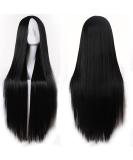80cm Long Straight Black Wig for Women | Halloween Costume & Cosplay Hair - Perfect for Parties & Carnivals - Buy Online on GoSupps.com