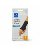 Buy Medline Carpal Tunnel Glove with Flexible Splint Breathable Cotton/Spandex Black Size S (Up to 3.25 Inches) International Shipping - Buy Online on GoSupps.com