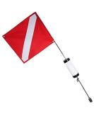 Scuba Choice 4' Large Dive Flag with Weight Float - Ideal for Spearfishing and Free Diving - Buy Online on GoSupps.com