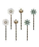 6PCS Vintage Rhinestone Hair Pins for Women - Elegant Bobby Clips for Styling - Retro Hair Accessories - Buy Online on GoSupps.com