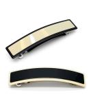 Chingde Classic hair clip rectangular hair clips automatic hair clips hair clips clips for women hair jewelry (black and white) - Buy Online on GoSupps.com