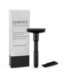 QSHAVE Matte Black Adjustable Safety Razor - Classic Double Edge Razor with 1 Blade | Perfect for a Smooth Shave | International Shipping Available - Buy Online on GoSupps.com