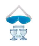 HealthAndYoga Eye Care Kit - 2 ChillEyes Wash Cups & Gel Eye Mask | Relieves Eye Strain Dark Circles & Tiredness - Perfect for Relaxation & Sleep - Buy Online on GoSupps.com