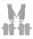 Arqumi UV Gloves for Gel Nails - 2 Pairs, Grey | UV Protection for Gel Manicures - Buy Online on GoSupps.com