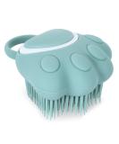 Tiesome dog cat bathroom brush comb silicone puppy grooming brush soft pet cleaning massage brush shampoo dispenser for soothing massage washing (blue paw shape) - Buy Online on GoSupps.com