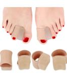 Silicone Toe Bandages (4 Pack) - Gel Spreader for Hammer Toe & Hallux Valgus Correction | Overlapping Toes Separator - Buy Online on GoSupps.com