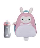 Chicco Rabbit Backpack & Pop-Up Cup Set Cute Pink Kids Backpack & 350ml Drinking Cup for Ages 2+ - Buy Online on GoSupps.com